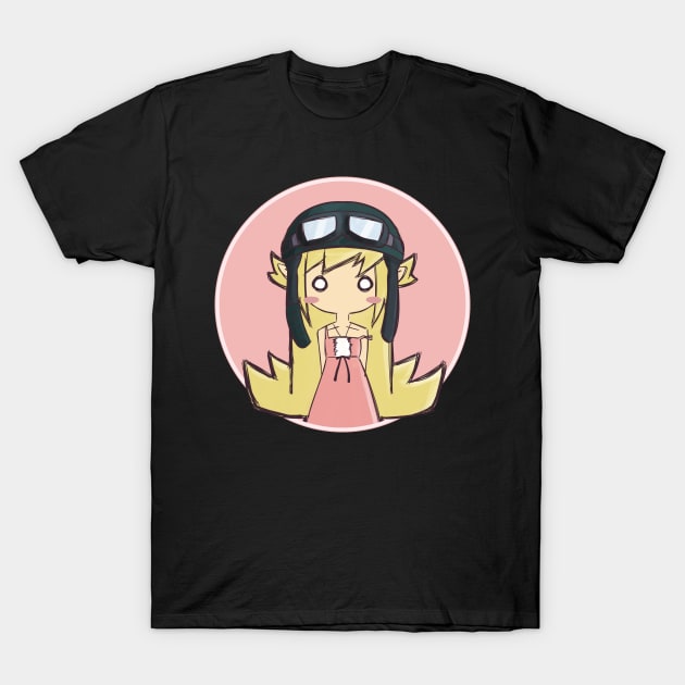 Oshino Shinobu (Monogatari Series) "Pilot Hat" T-Shirt by Kamishirts